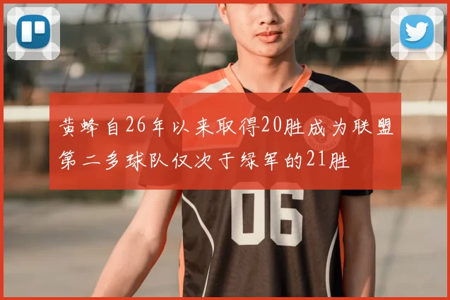 黄蜂自26年以来取得20胜成为联盟第二多球队仅次于绿军的21胜